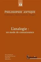 Couverture du livre « Philosophie antique n 13 - analogie et connaissance » de  aux éditions Pu Du Septentrion