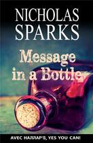 Couverture du livre « Message in a bottle » de Nicholas Sparks aux éditions Larousse