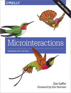 Couverture du livre « Microinteractions: Full Color Edition » de Dan Saffer aux éditions O`reilly Media