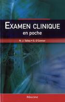 Couverture du livre « Examen clinique en poche » de N.J. Talley et S O'Connor aux éditions Maloine