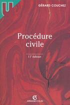 Couverture du livre « Procedure Civile » de Gerard Couchez aux éditions Armand Colin