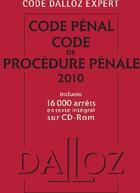 Couverture du livre « Codes pénal et procédure pénale 2010 (7e édition) » de  aux éditions Dalloz