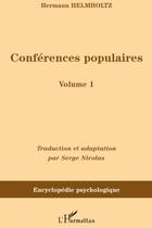 Couverture du livre « Conférences populaires t.1 » de Hermann Helmholtz aux éditions L'harmattan