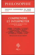 Couverture du livre « Comprendre et interpreter » de Bochet Isabelle aux éditions Beauchesne
