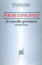 Couverture du livre « Poésie espagnole ; les nouvelles générations » de  aux éditions Pu De Lyon