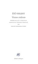 Couverture du livre « Été violent : verano violento » de Saul Ibargoyen aux éditions Alidades
