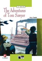 Couverture du livre « The adventures of tom sawyer +cdrom+app / a2 (green apple) » de Mark Twain aux éditions Cideb Black Cat