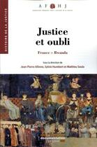 Couverture du livre « Justice et oubli » de  aux éditions Documentation Francaise