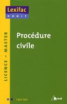 Couverture du livre « Procédure civile » de Cedric Tahri aux éditions Breal