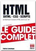 Couverture du livre « HTML ; CSS ; scripts (4e édition) » de Fabrice Lemainque aux éditions Micro Application