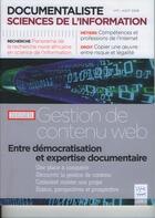 Couverture du livre « Documentaliste, sciences de l'information, vol. 45 n. 3 aout 2008. dossier : gestion de contenu web. » de  aux éditions Adbs