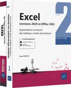 Couverture du livre « Excel (versions 2019 et Microsoft 365) ; coffret de 2 livres : apprendre et concevoir des tableaux croisés dynamiques » de Pierre Rigollet aux éditions Eni