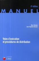 Couverture du livre « Voies d'exécution et procédures de distribution » de Donnier M aux éditions Lexisnexis