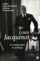 Couverture du livre « Louis jacquinot » de  aux éditions Sorbonne Universite Presses