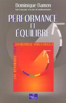 Couverture du livre « Performance et equilibre » de Dominique Damon aux éditions Pearson