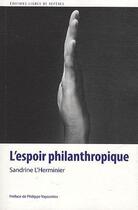 Couverture du livre « L'espoir philanthropique » de Sandrine L'Herminier aux éditions Lignes De Reperes