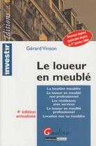 Couverture du livre « Le loueur en meublé professionnel (4e édition) » de Gerard Vinson aux éditions Gualino