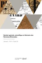 Couverture du livre « Société agricole, scientifique et littéraire des Pyrénées-Orientales » de Sc Societe Agricole aux éditions Hachette Bnf