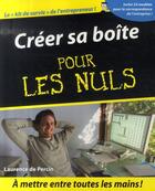 Couverture du livre « Creer sa boite pour les nuls » de Laurence De Percin aux éditions First