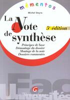 Couverture du livre « Memento note de synthese » de Michel Deyra aux éditions Gualino