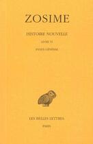 Couverture du livre « Histoire nouvelle Tome 3 ; livre 6, 2ème partie » de Zosime aux éditions Belles Lettres