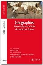 Couverture du livre « La géographie ; épistémologie et concepts » de Pascal Clerc aux éditions Armand Colin