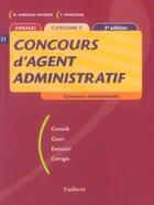 Couverture du livre « Concours d'agent administratif (3e édition) » de Michele Barnoud-Maisdon et Ffrank Marchand aux éditions Vuibert