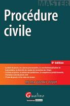 Couverture du livre « Procédure civile (6e édition) » de Melina Douchy-Oudot aux éditions Gualino