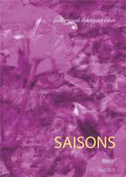 Couverture du livre « Saisons » de Rodriguez Calvo J M aux éditions Books On Demand