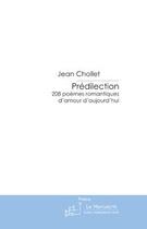 Couverture du livre « Prédilection » de Jean Chollet aux éditions Le Manuscrit