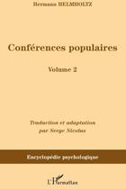 Couverture du livre « Conférences populaires t.2 » de Hermann Helmholtz aux éditions L'harmattan