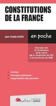 Couverture du livre « Constitutions de la France (7e édition) » de Jean-Claude Zarka aux éditions Gualino