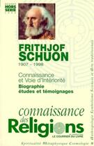 Couverture du livre « Frithjof schuon (1907-1998) » de  aux éditions Courrier Du Livre