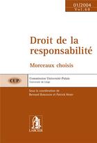 Couverture du livre « Droit de la responsabilite - cup 68 - janvier 2004 » de Bernard Dubuisson aux éditions Larcier