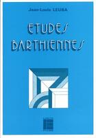 Couverture du livre « Etudes barthiennes » de  aux éditions Labor Et Fides