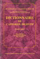 Couverture du livre « Dictionnaire De L'Appareil Digestif ; Edition Bilingue Francais-Anglais » de Bourel aux éditions Puf