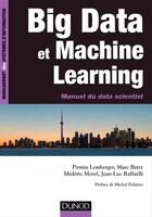 Couverture du livre « Big Data et machine learning ; manuel du data scientist » de Pirmin Lemberger et Marc Batty et Jean-Luc Raffaelli et Morel Mederic aux éditions Dunod