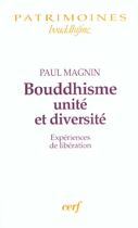 Couverture du livre « Bouddhisme, unite et diversite » de Paul Magnin aux éditions Cerf