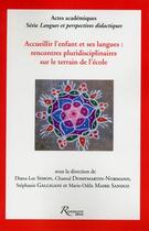 Couverture du livre « Accueillir l'enfant et ses langues » de  aux éditions Riveneuve