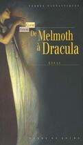 Couverture du livre « De melmth a dracula » de Claude Fierobe aux éditions Terre De Brume