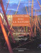 Couverture du livre « Construire Avec La Nature » de Edouard Francois et Lewis Duncun et Francis Rambert aux éditions Edisud
