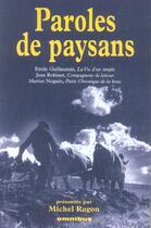 Couverture du livre « Paroles de paysans » de Collectif/Ragon aux éditions Omnibus