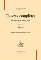 Couverture du livre « Jeanne » de George Sand aux éditions Honore Champion