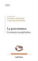 Couverture du livre « La gouvernance ; un concept et ses applications » de Prud'Homme J-F. aux éditions Karthala