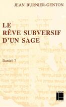 Couverture du livre « Le Rêve subversif d'un sage » de Burnier-Genton Jean aux éditions Labor Et Fides