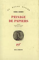 Couverture du livre « Paysage de papiers » de Vassili Axionov aux éditions Gallimard