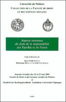 Couverture du livre « Aspects nouveaux du droit de la responsabilite aux pays-bas et en france - journees d'etudes des 22 » de Dominique Breillat aux éditions Universite De Poitiers