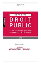 Couverture du livre « Revue du droit public et de la science politique en france et a l'etranger n 3-2 » de  aux éditions Lgdj