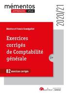 Couverture du livre « 82 exercices corriges de comptabilité générale (édition 2020/2021) » de Grandguillot aux éditions Gualino