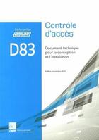 Couverture du livre « Referentiel Apsad D83 - Controle D'Acces » de Collectif Cnpp aux éditions Cnpp